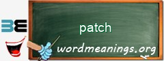 WordMeaning blackboard for patch